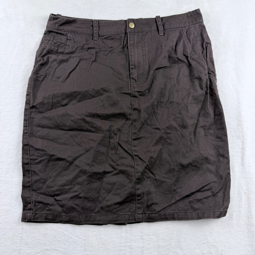 MEXX Y2K Brown Utility Cargo Midi Skirt Women's Size 38 Pockets‎